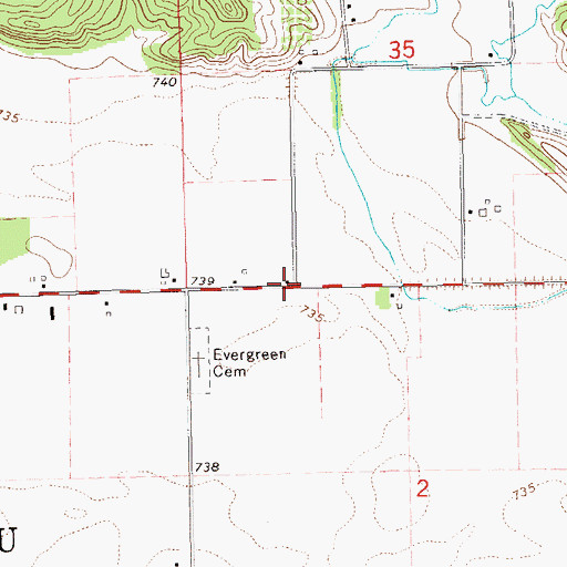 Topographic Map of Maple Grove School (historical), WI