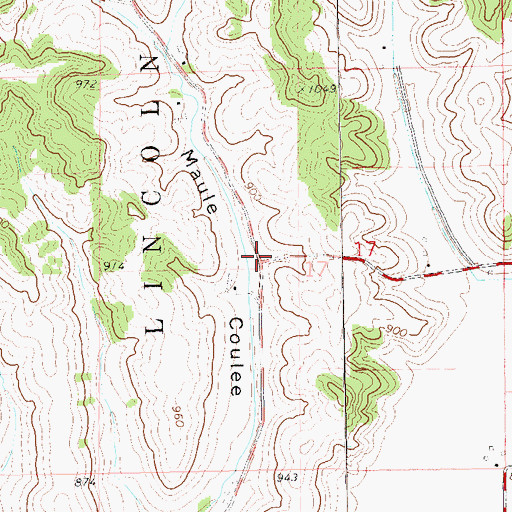 Topographic Map of Maule Coulee School (historical), WI
