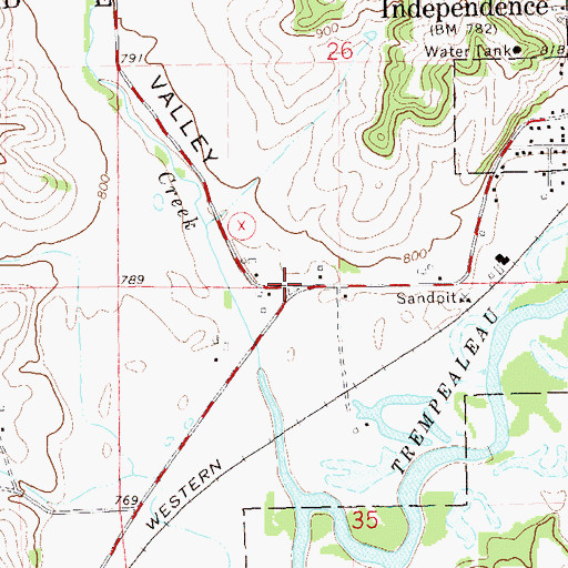 Topographic Map of New City (historical), WI
