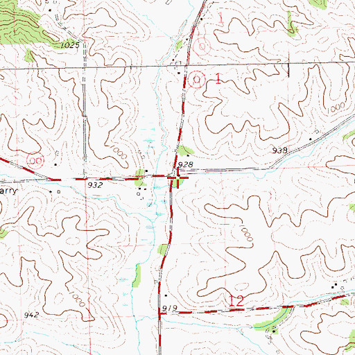 Topographic Map of North Branch School (historical), WI