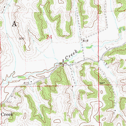 Topographic Map of North Creek School (historical), WI