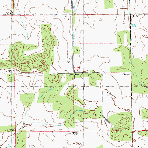 Topographic Map of Oak Grove School (historical), WI