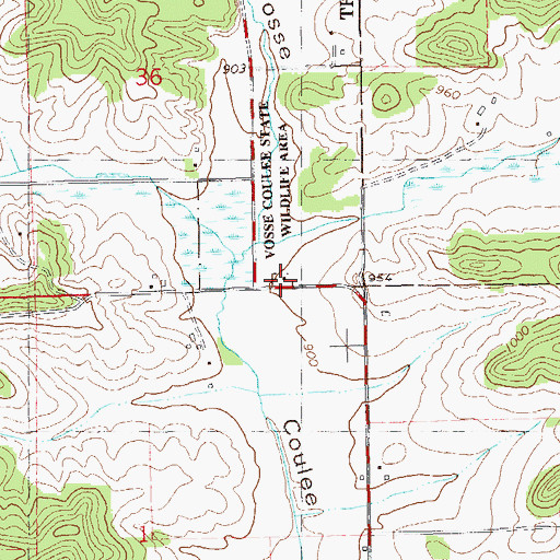 Topographic Map of Pleasant View School (historical), WI