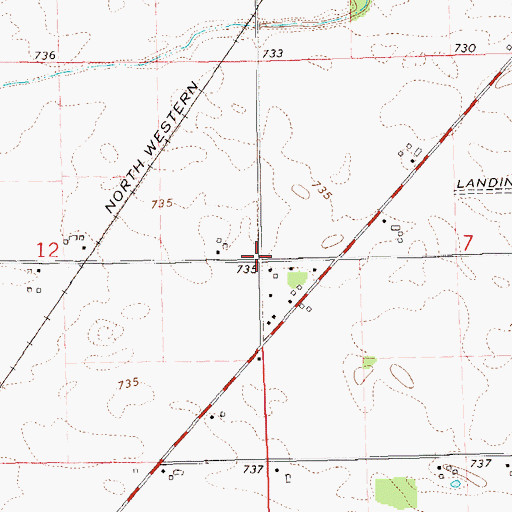 Topographic Map of Rhodes School (historical), WI