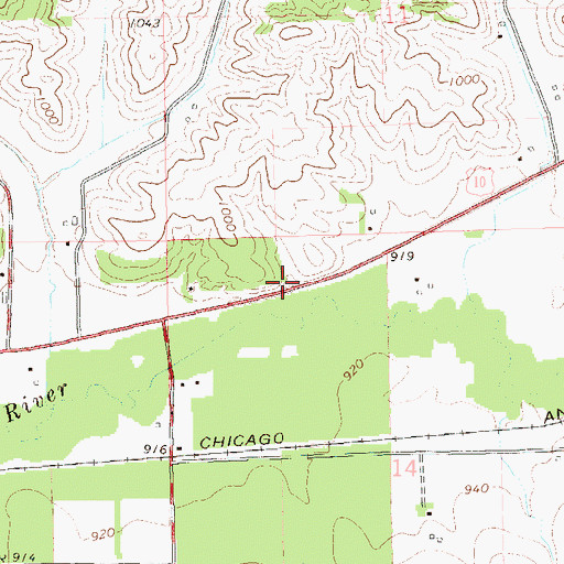 Topographic Map of River View School (historical), WI