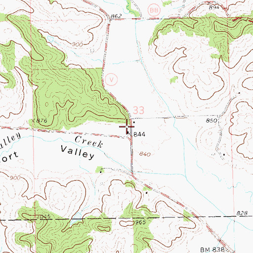 Topographic Map of Russell School (historical), WI