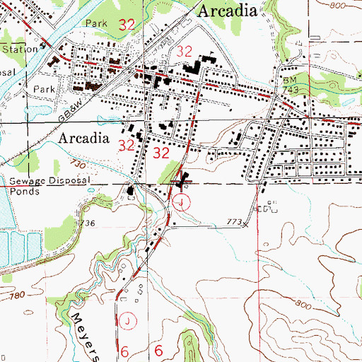 Topographic Map of Franciscan Skemp Healthcare Arcadia Clinic, WI