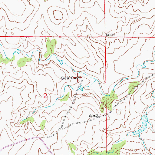 Topographic Map of Gair Cemetery, CO