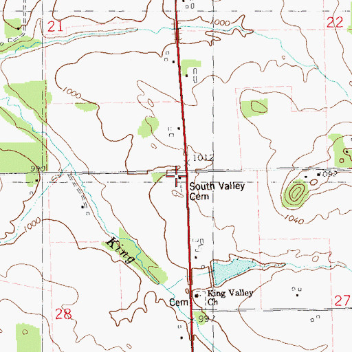 Topographic Map of South Valley School (historical), WI