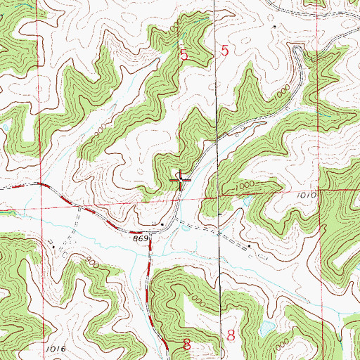 Topographic Map of Sunny Slope School (historical), WI