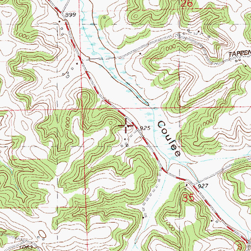 Topographic Map of Sunnyside School (historical), WI