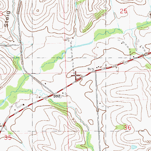 Topographic Map of Thorson School (historical), WI