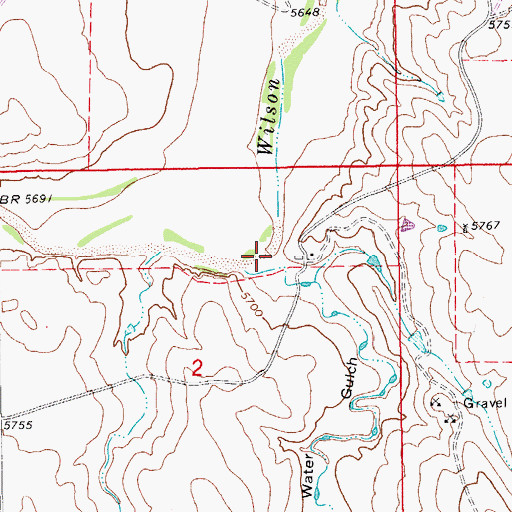 Topographic Map of Water Gulch, CO