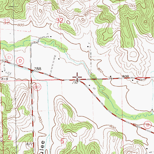 Topographic Map of Whalen School (historical), WI