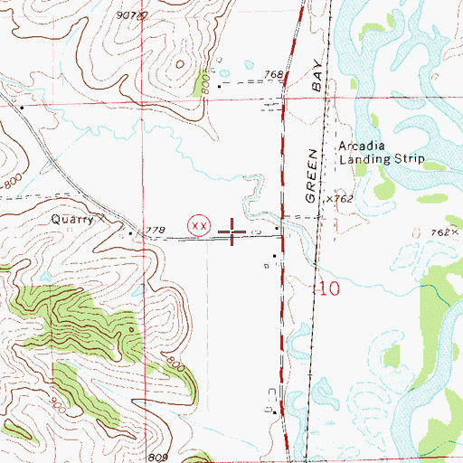 Topographic Map of Williamsburg School (historical), WI