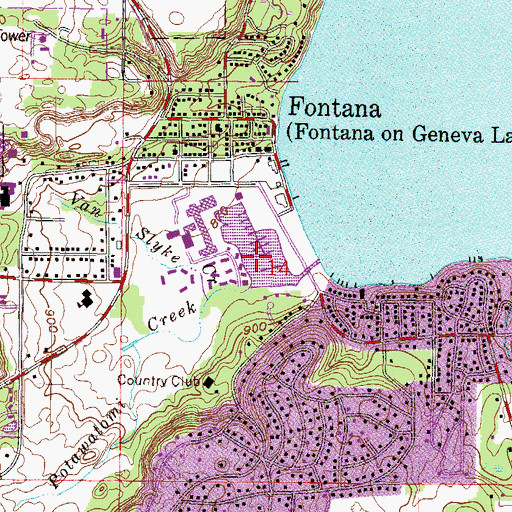 Topographic Map of Abbey Harbor, WI