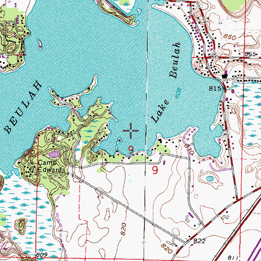 Topographic Map of Broad Bay, WI