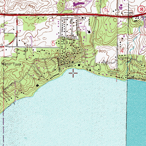 Topographic Map of Cisco Bay, WI