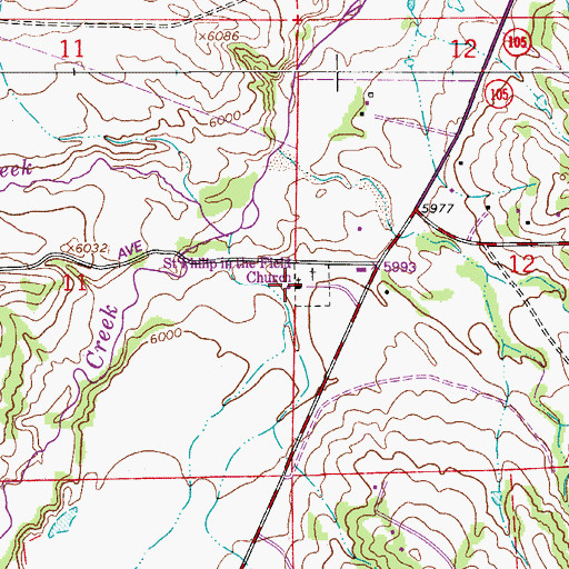 Topographic Map of Bear Canyon Church, CO