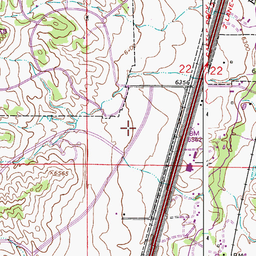 Topographic Map of Continental Divide Raceway, CO