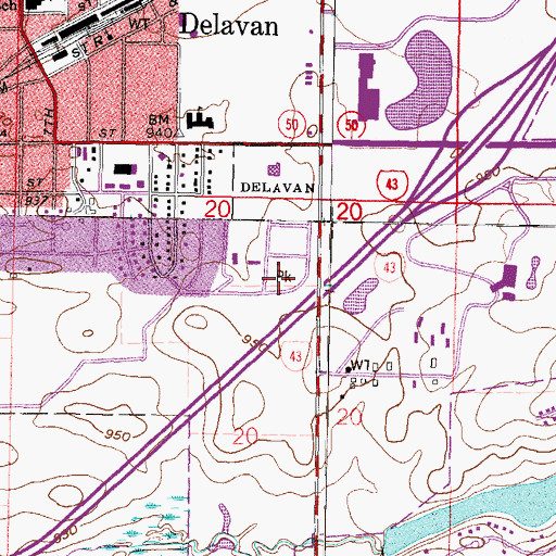 Topographic Map of Fest Park, WI