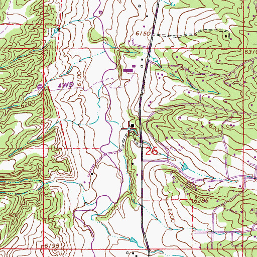 Topographic Map of Lone Tree School, CO