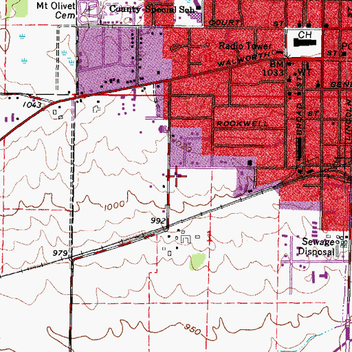 Topographic Map of First Lutheran School, WI