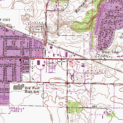 Topographic Map of Garden Plaza Shopping Center, WI