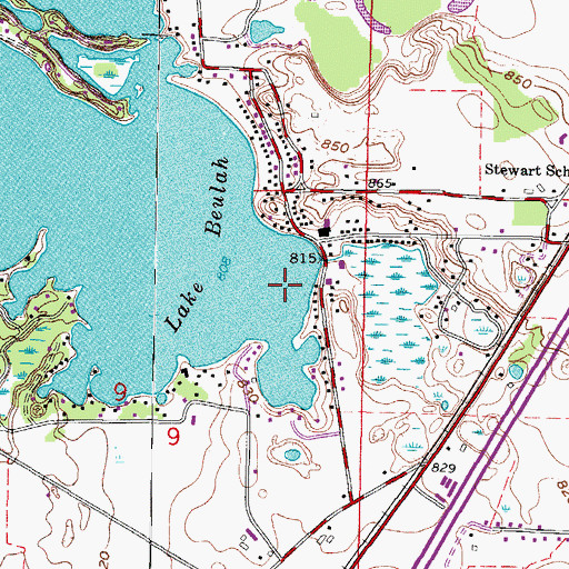 Topographic Map of Gaskells Bay, WI