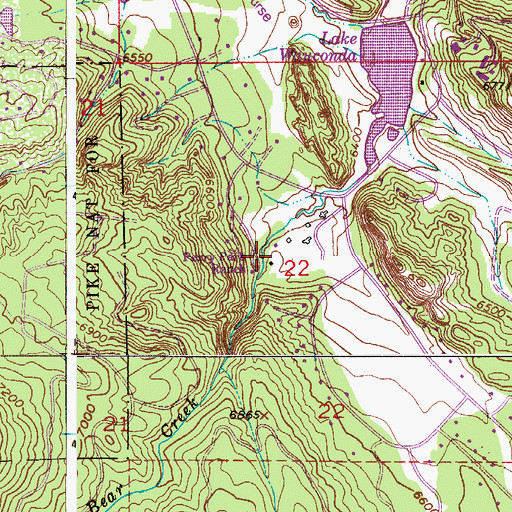 Topographic Map of Perry Park Ranch, CO