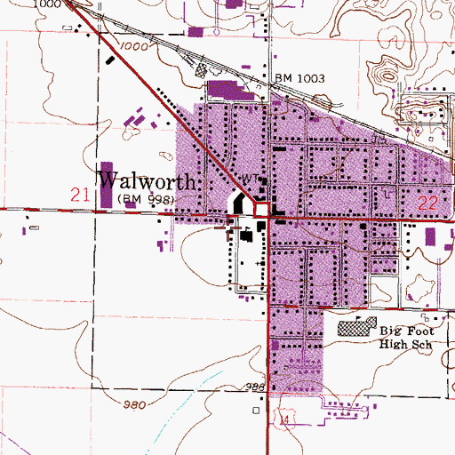 Topographic Map of Immanuel United Church of Christ, WI