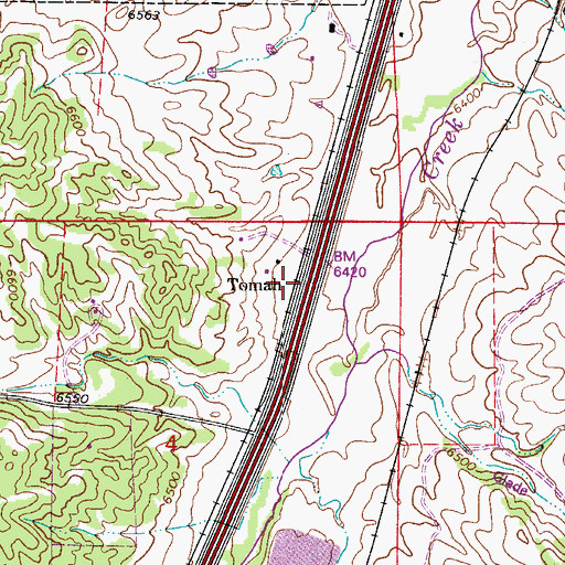 Topographic Map of Tomah, CO