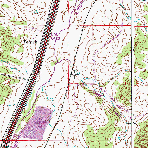 Topographic Map of Glade Gulch, CO