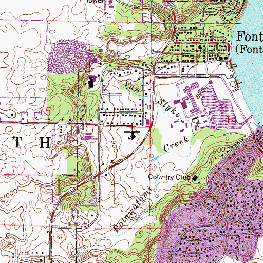 Topographic Map of Saint Benedict Catholic Church, WI