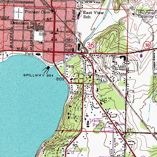 Topographic Map of Seminary Park, WI