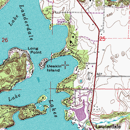 Topographic Map of Stewarts Bay, WI