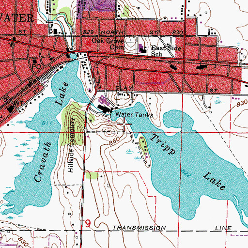 Topographic Map of Trippe Lake Park, WI