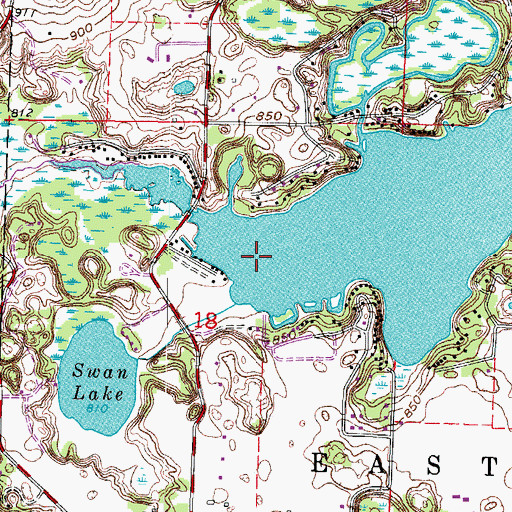 Topographic Map of West Bay, WI