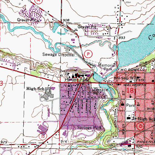 Topographic Map of Wisconsin School for the Deaf, WI
