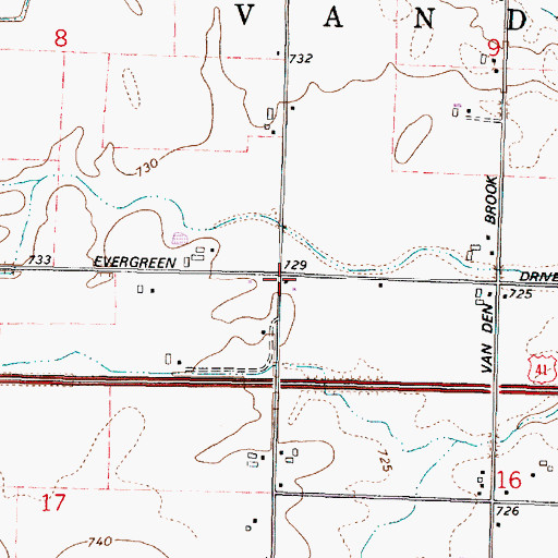 Topographic Map of Eben School (historical), WI