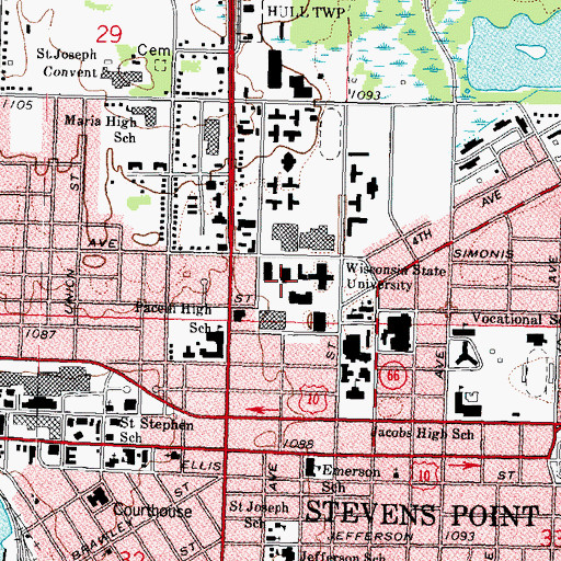 Topographic Map of Agnes Jones Gallery, WI