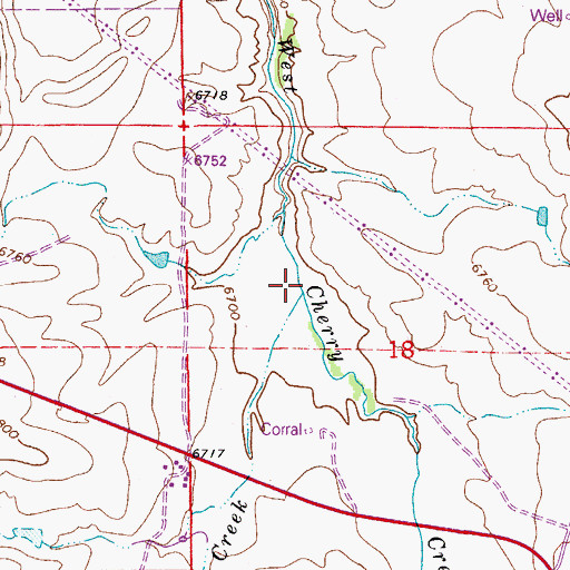 Topographic Map of Antelope Creek, CO