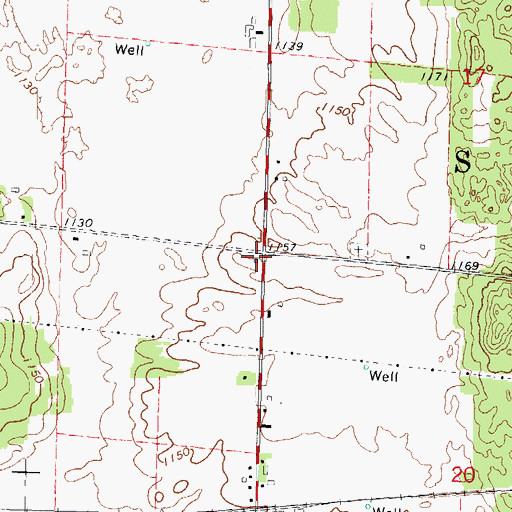 Topographic Map of Arnott School (historical), WI