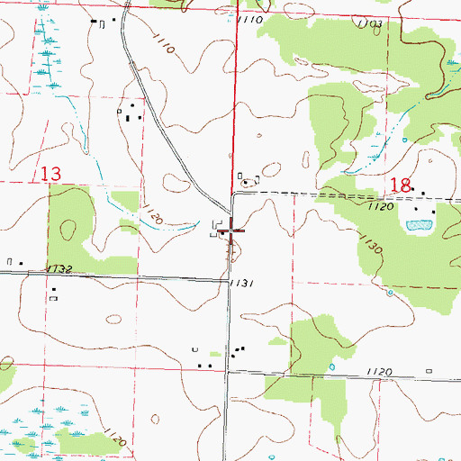 Topographic Map of Cary School (historical), WI