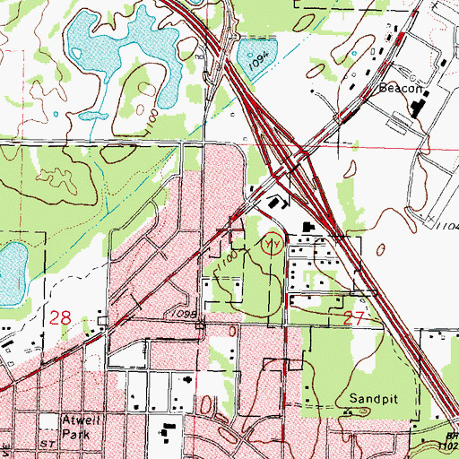 Topographic Map of Community Church, WI