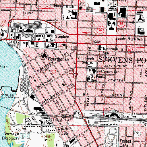 Topographic Map of David McMillan House, WI