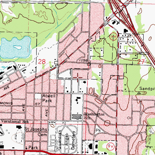 Topographic Map of Evangelical Free Church, WI