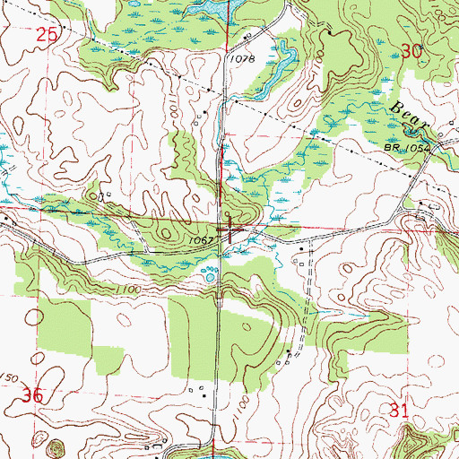 Topographic Map of Fountain Grove School (historical), WI