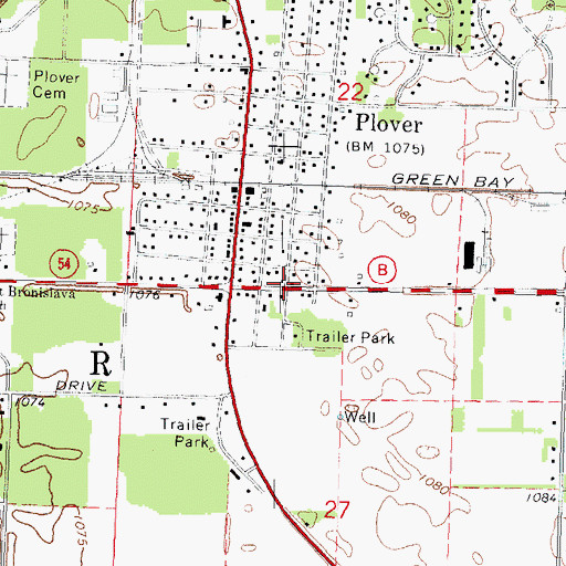 Topographic Map of J H Morgan House, WI