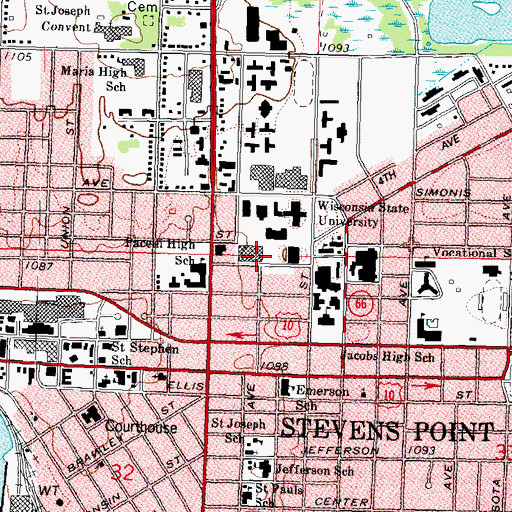 Topographic Map of Jenkins Theater, WI